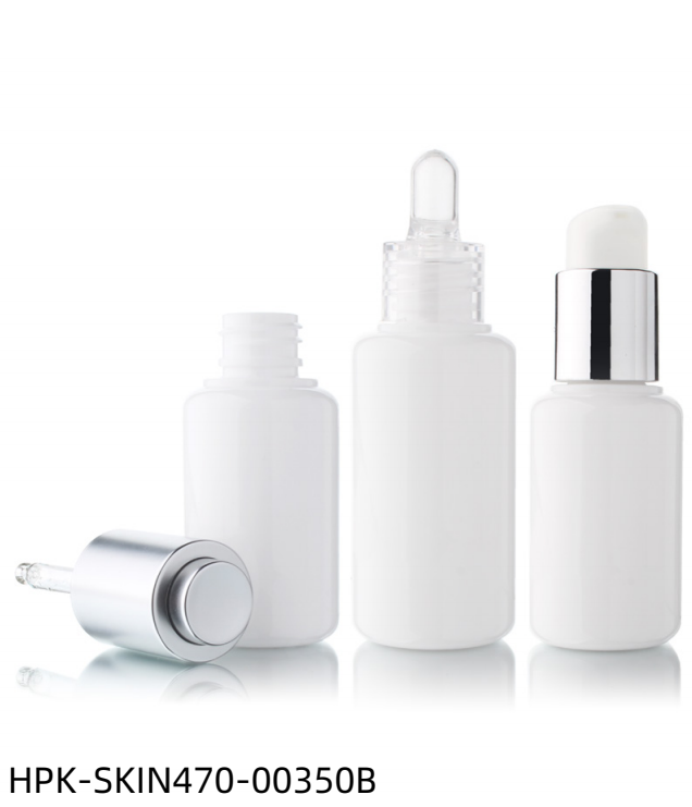 Transparent Round Shoulder Plastic Lotion Bottle & Pipette Dropper Bottle